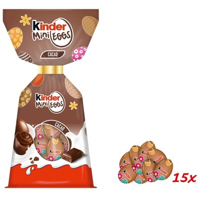 Kinder Mini Jajka Wielkanocne Kakaowe Nadziewane Czekoladowe Święta 85g DE
