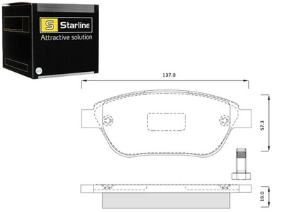 TRINKELĖS STABDŽIŲ PEUGEOT 307 1 KPL STARLINE 