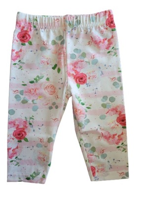 Legginsy getry 3/4 Lily Grey paski róże 110