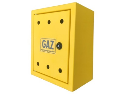 Szafka Skrzynka gazowa zawór 25x30x15 alu żółta