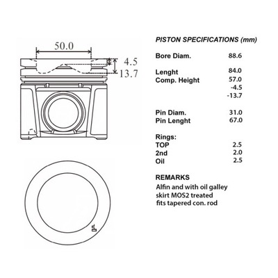 Iap quality parts 100-08035 поршень фото №1