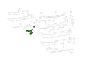 MOUNTING BUMPER JEEP COMPASS 2017- 68244465AA  