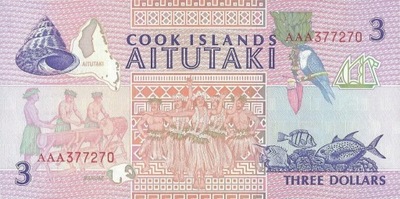 Wyspy Cooka - 3 Dollars - 1992 - P7 - St.1