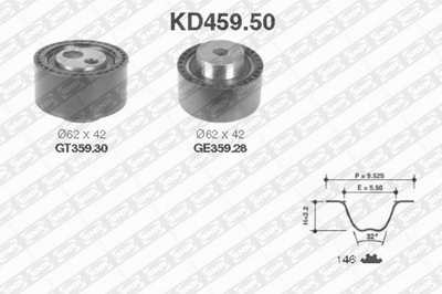 SNR KD459.50 SNR ENGRANAJE DE DISTRIBUCIÓN KIT CON CORREA  