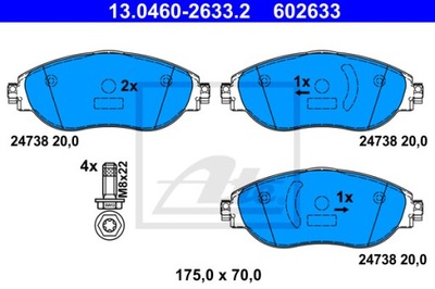 ZAPATAS DE FRENADO ATE 13.0460-2633.2  