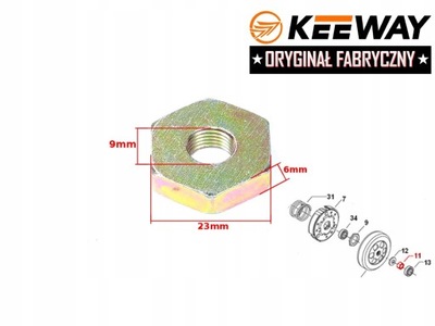 ГАЙКА DZWONU СЦЕПЛЕНИЯ KEEWAY HURRICAN ОРИГИНАЛ