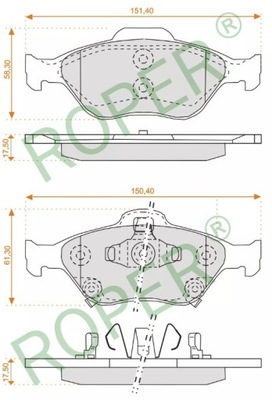 Тормозные колодки перед toyota yaris kielce фото №1