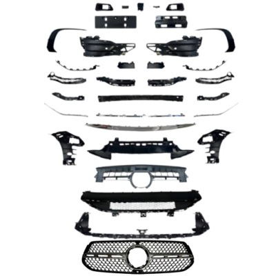 Набір bodykit zaderzak передній решітка хром mercedes w167 23+ рестайлінг  lci фото №1