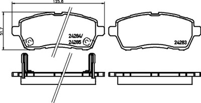 MAZDA 2 SUBARU JUSTY SUZUKI SWIFT IV ZAPATAS PARTE DELANTERA  