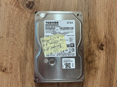 Dysk HDD Toshiba 500GB SATA3 uszkodzony