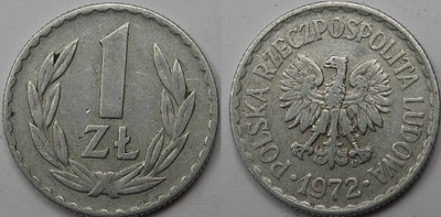 1 zł złoty 1972 z obiegu piękna