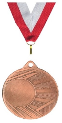 MEDAL BRĄZOWY z grawerem NAGRODA 50mm WSTĄŻKA