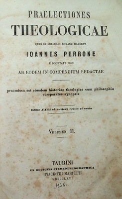 Praelectiones Theologicae Vol II 1866 r