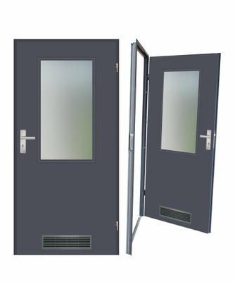 Drzwi z kratką wentylacyjną UT 4 90 cm