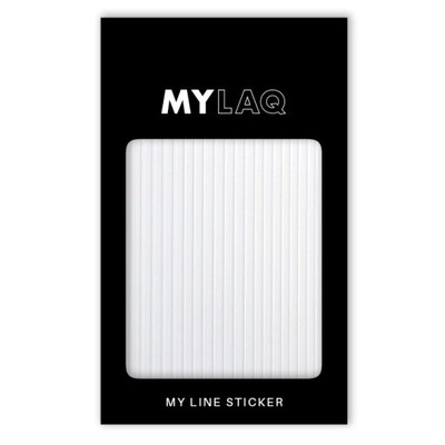 MYLAQ Naklejki Do Paznokci M768 - My White Line Sticker