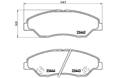 КОЛОДКИ ТОРМОЗНЫЕ KIA SPORTAGE 99-03 BREMBO