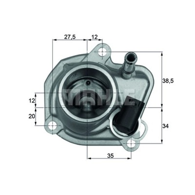 TERMOSTAT, VIDURYS AUŠINAMASIS MAHLE TI 29 87 