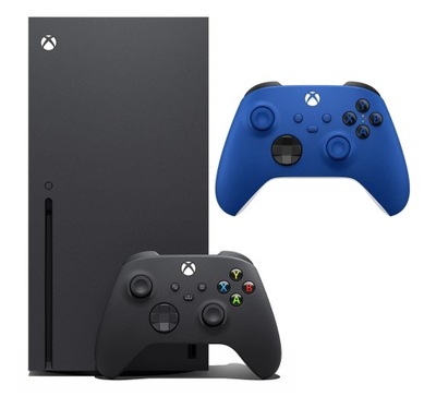Konsola Microsoft Xbox Series X RRT-00010 1TB czarna+Czarny i Niebieski Pad