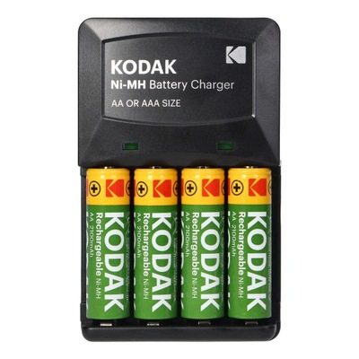 Ładowarka K620 4xAA lub AAA + 4szt. akumulatorków AA 2100mAh Kodak 30944725