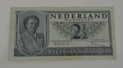 Holandia - banknot - 2-1/2 Gulden 1949 rok