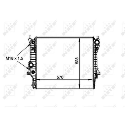 C2FFCA NRF РАДИАТОР ДВИГАТЕЛЯ ПОДХОДИТ DO: JAGUAR S-TYPE II, XF I, XJ 2.5-4.2