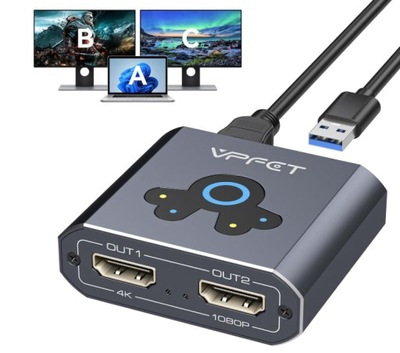 Hub USB SWITCH HDMI ROZDZIELACZ PRZEŁĄCZNIK SPLITTER ADAPTER 4K 60HZ
