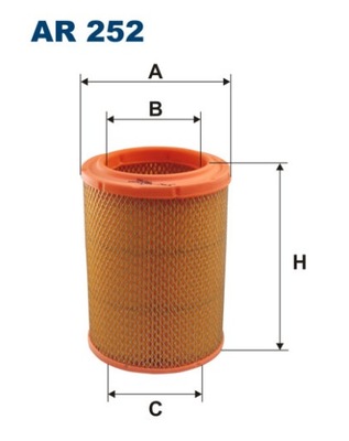 ФІЛЬТР ПОВІТРЯ ФІЛЬТРON AR 252