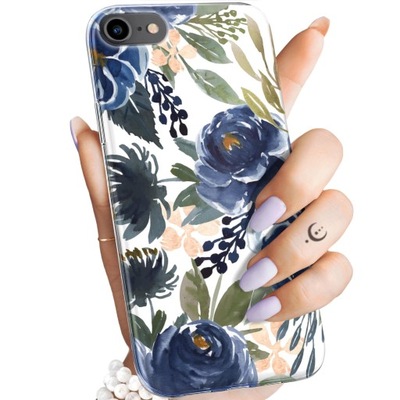 ETUI DO IPHONE 7/8/SE 2020 WZORY KWIATY KWIECISTE FLOWER OBUDOWA POKROWIEC