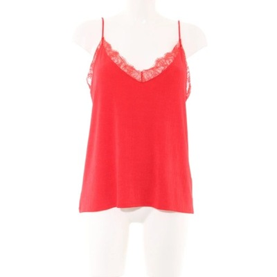 H&M Koronkowy top Rozm. EU 38 czerwony