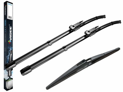 WIPER BLADES VISEE FRONT + REAR FOR NISSAN QASHQAI (J10) HYUNDAI BAYON  