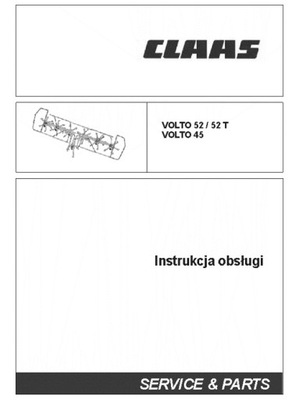 CLAAS VOLTO 45, 52, 52 T - ИНСТРУКЦИЯ ОБСЛУЖИВАНИЯ PL фото