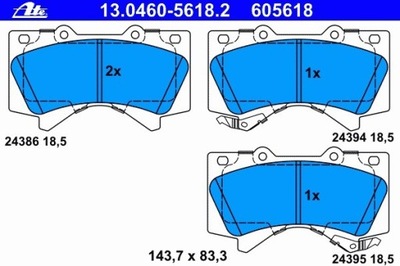 КОЛОДКИ ГАЛЬМІВНІ ПЕРЕД TOYOTA LAND CRUISER 2008-