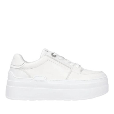 PINKO - Sneakersy na platformie White 40