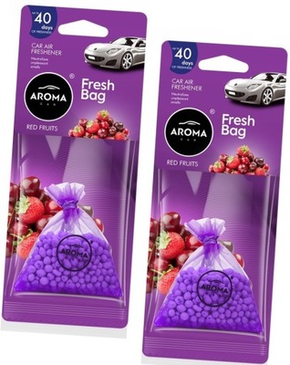 AROMA CAR ZAPACH DO COCHE ODSWIEZACZ SUJECIÓN FRESH BAG NUEVO RED FRUITS  