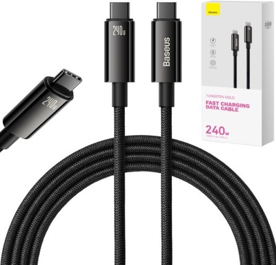 Szybki Kabel USB-C USB C 1m PD 240W Duża Moc Ładowarki Szybkiego Ładowania