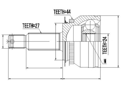 Шарнір зовнішній kia cerato 2.0crdi 04-09 фото №1