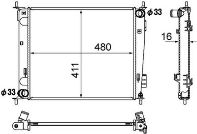 MAHLE ORIGINAL CR 1889 000S CHLODNICA, SISTEMA AUŠINIMO VARIKLIO 