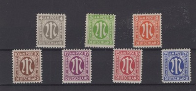 DEUTSCHLAND- 1945 ROK,Mi. 18, 19, 21- 24, 28 **