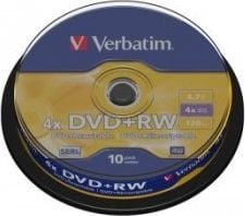 Verbatim DVD+RW 4.7 GB 4x 10 sztuk (43488)