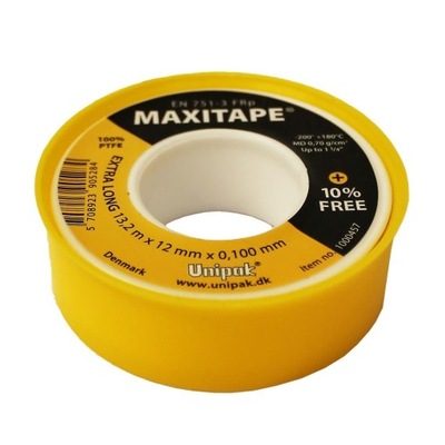 Taśma teflonowa Maxitape Unipak do gazu