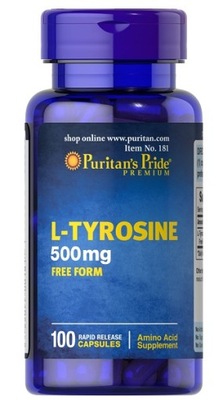 L-Tyrozyna 500 mg 100 kaps Energia Piuritans Pride