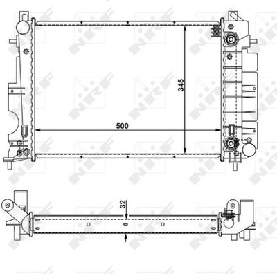 NRF 58109 CHLODNICA, SISTEMA DE REFRIGERACIÓN DEL MOTOR  