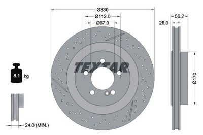 Textar 92151605 диск гальмівна фото №1