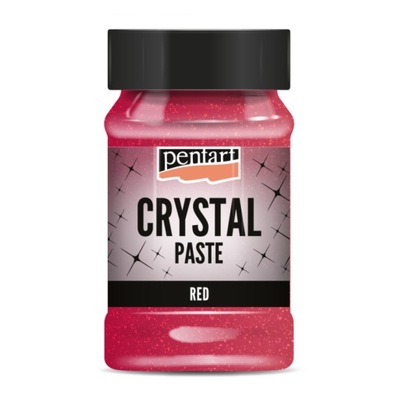 Pasta strukturalna Crystal - Pentart - czerwona, 100 ml