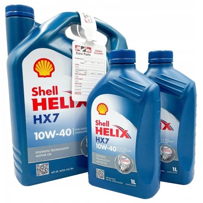 ACEITE SILNIKOWY SHELL HX7 10W40 4L + 2L = 6L + SUJECIÓN REGALO  