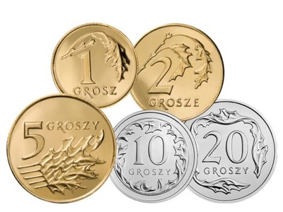 Zestaw monet obiegowych 2005 r. UNC 5 sztuk