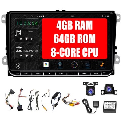 RADIO ANDROID GOLF 5 V 6 VI VW PASSAT B6 B7 TIGUAN TOURAN CADDY CC 4GB/64GB  