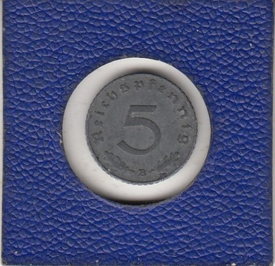 Niemcy III Rzesza 5 pfennig 1941 B cynk