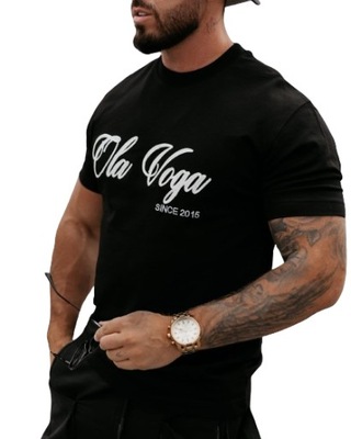 T-shirt męski OLAVOGA STRENGTH czarny - XL