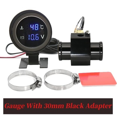 2 IN 1 WATER TEMPERATURE GAUGE DIGITAL DIODO LUMINOSO LED VOLTMETER WATER TEMPERATURA JOIN~71113  